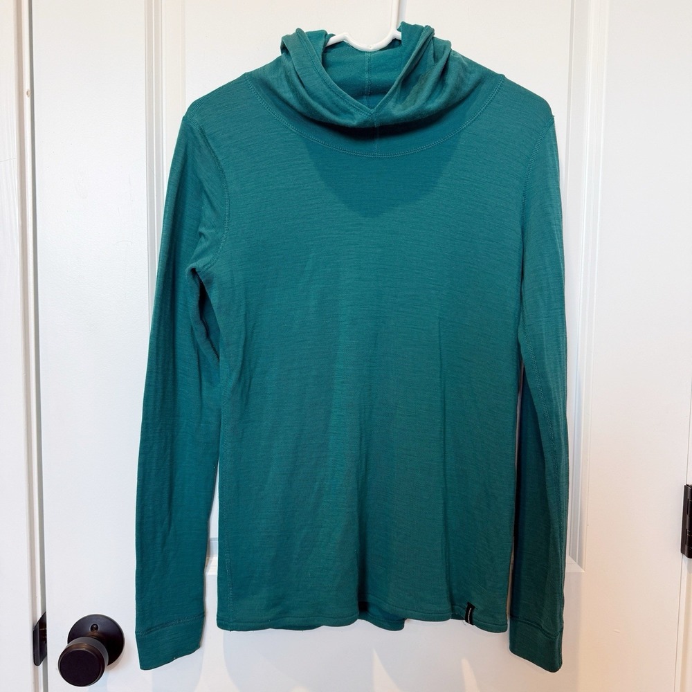 Duckworth Womens Merino Wool Comet Hoodie Small Green Base Layer Performance